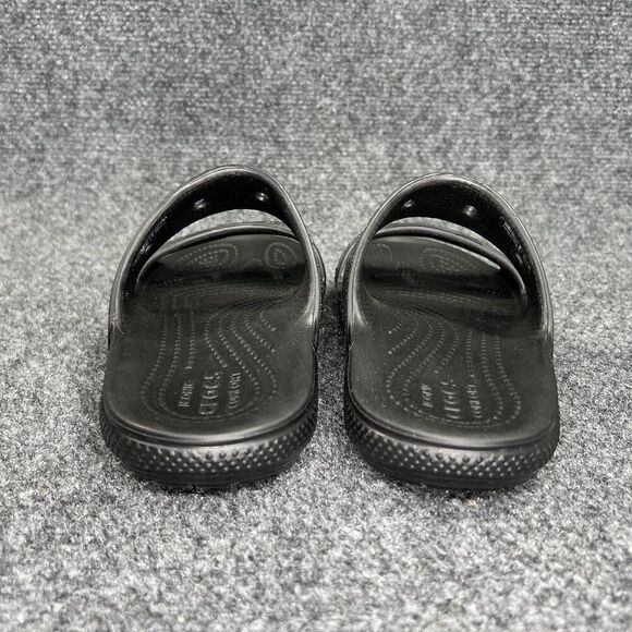 Crocs Classic Glitter Sandals Women's Size 6 Black Athletic Recovery Beach Slide - Picture 5 of 9